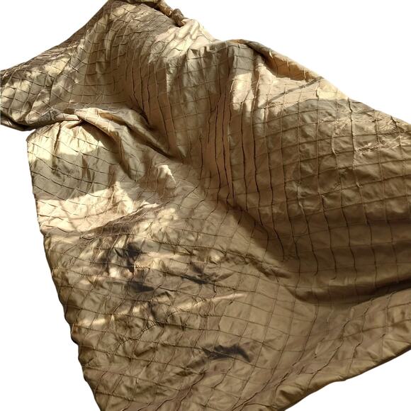 GORGEOUS GOLD! DIAMOND TUFTED GOLD SATIN DUVET COVER & MATCHED SHAMS SET! SZ FL - Picture 8 of 10